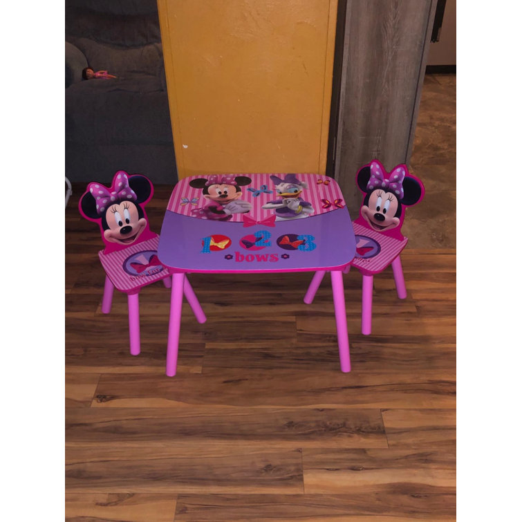 Minnie mouse wooden clearance table and chair set